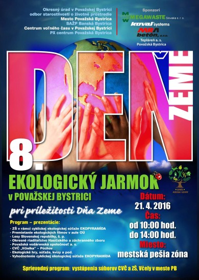 Pozvánka na 8. EKOLOGICKÝ JARMOK v Považskej Bystrici dňa 21. 4. 2016
